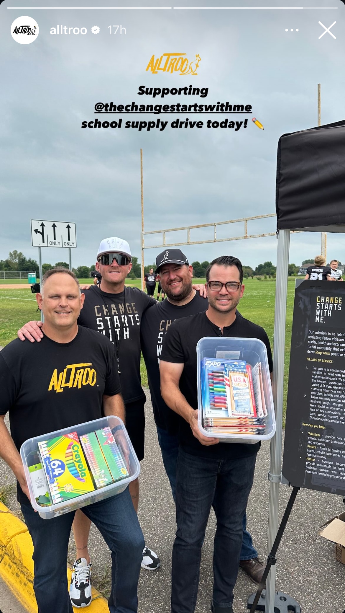 AllTroo school supply drive supporters