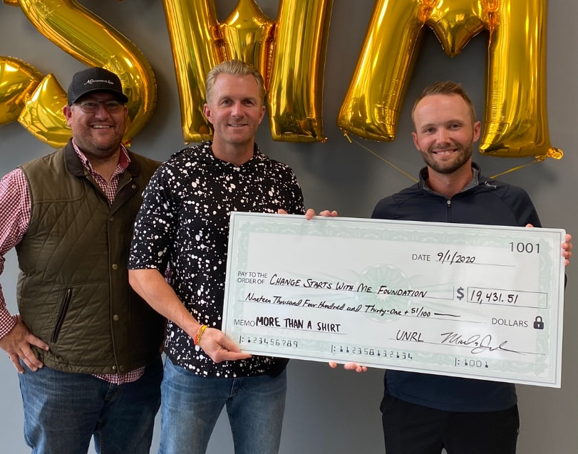 Change Starts with Me Foundation donation check presentation